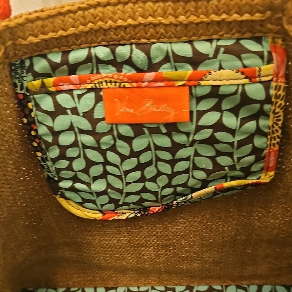Vera Bradley Tan Artistic Bird Tote - Picture 7 of 11